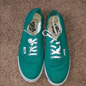 vans green shoes